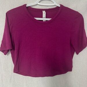 Lululemon Athletica Magenta Crop Top